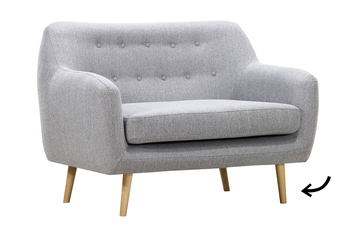 Pieds bois clair h�tre massif (lot de 4) OLAF