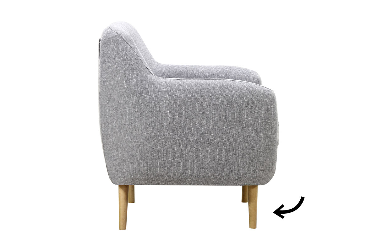 Pieds bois clair h�tre massif (lot de 4) OLAF