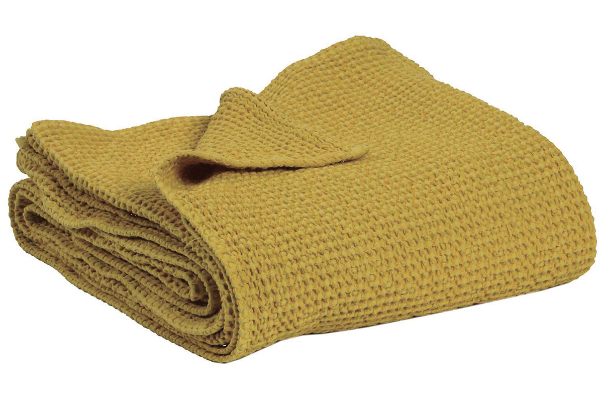 Plaid en coton lav� anis 140 x 200 cm YAM