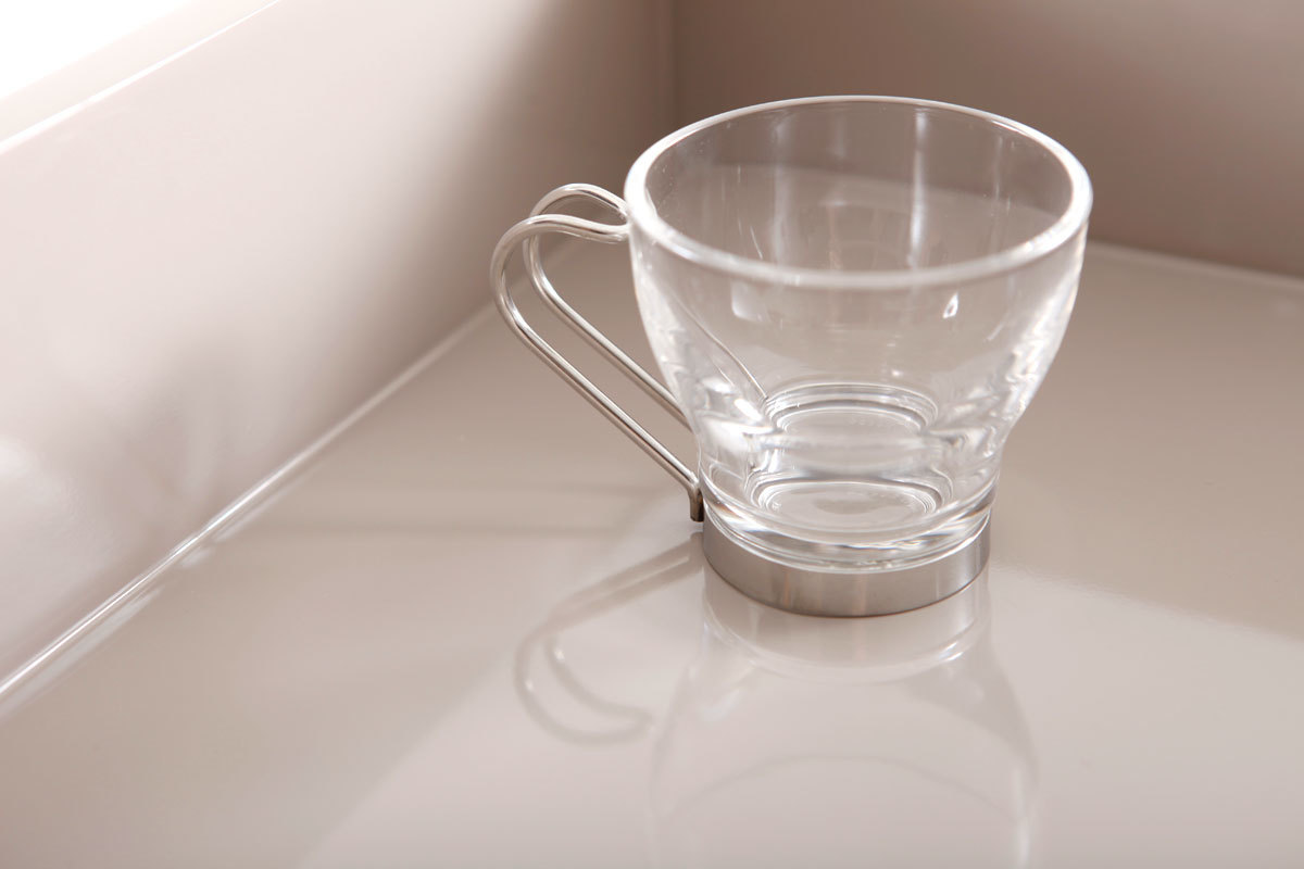 Plateau design laqu� taupe TEENA