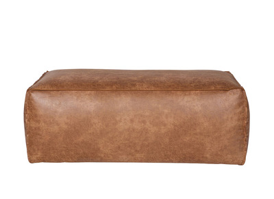 Pouf cuir vintage camel 120cm ASPEN