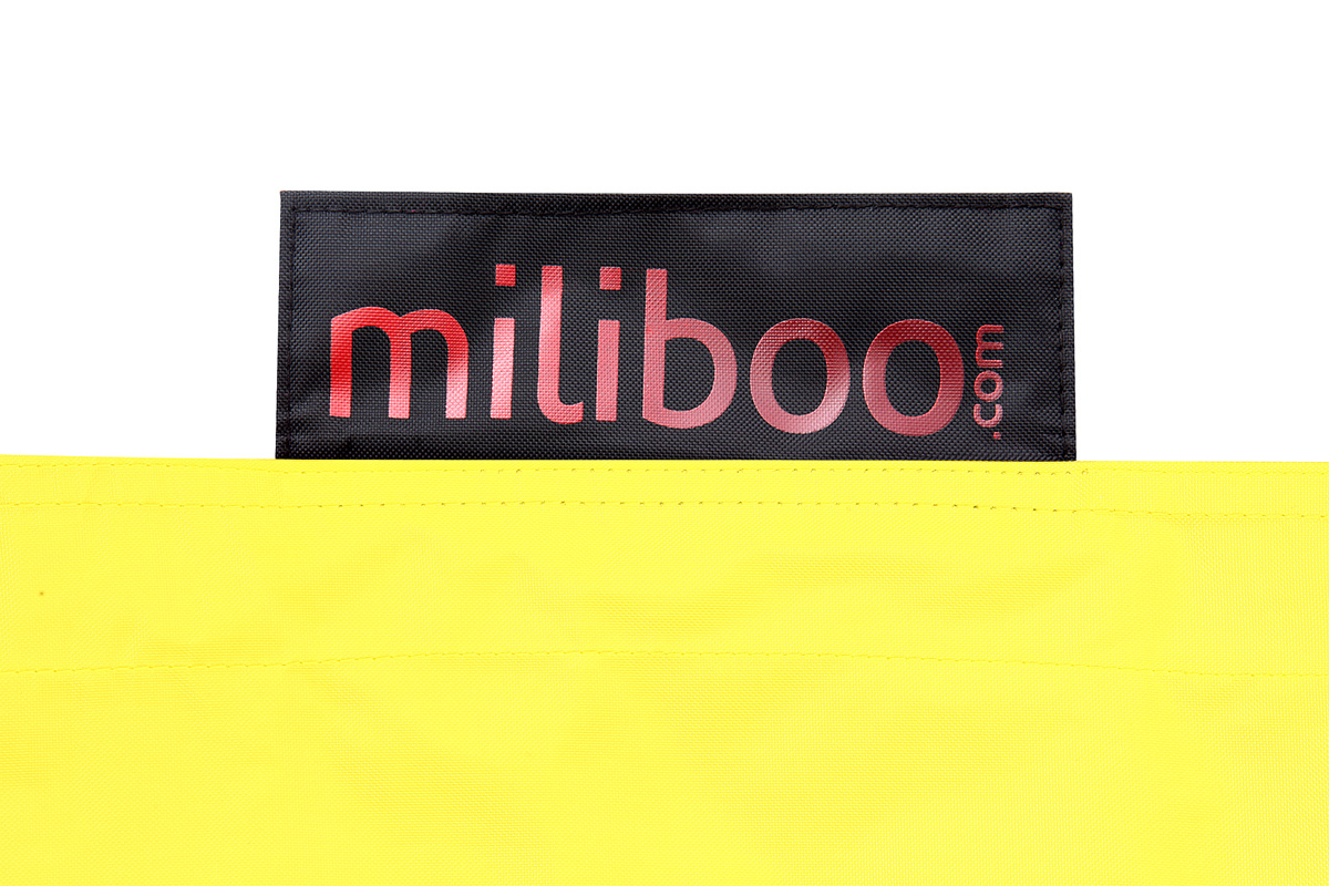 Pouf gant design jaune BIG MILIBAG