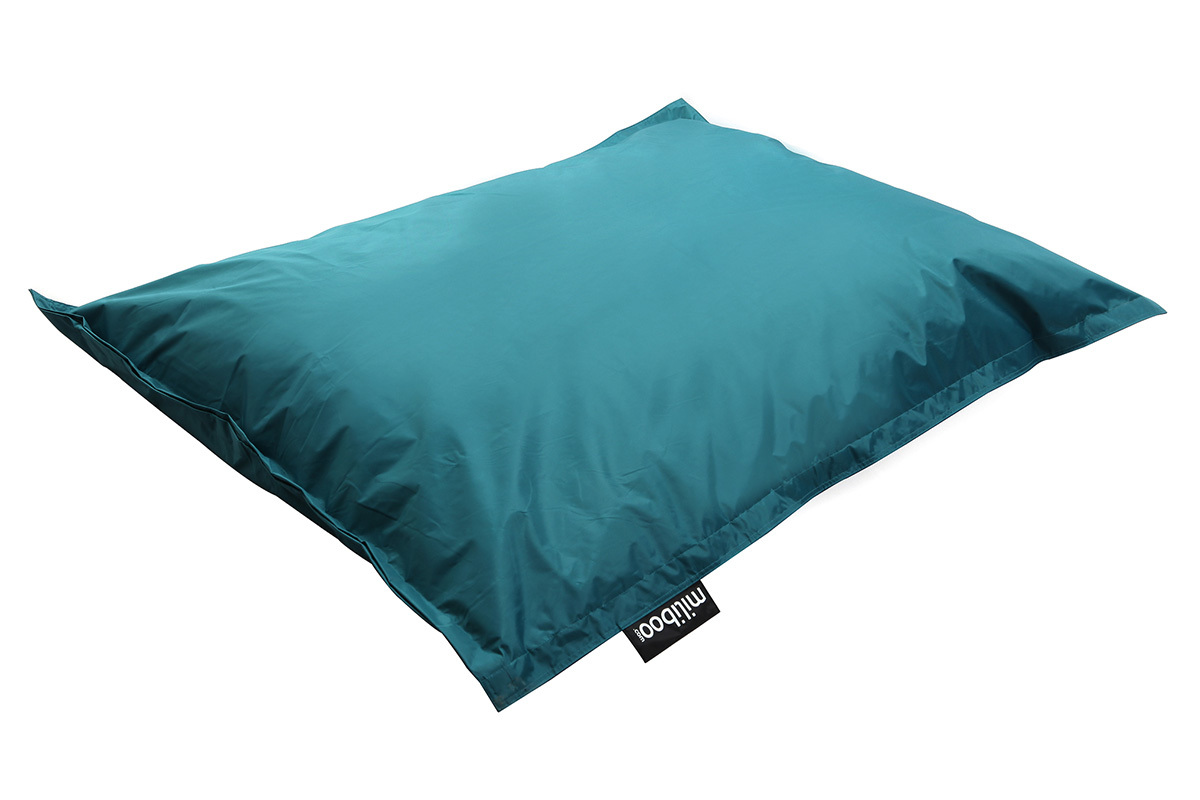 Pouf gant design polyester bleu canard BIG MILIBAG