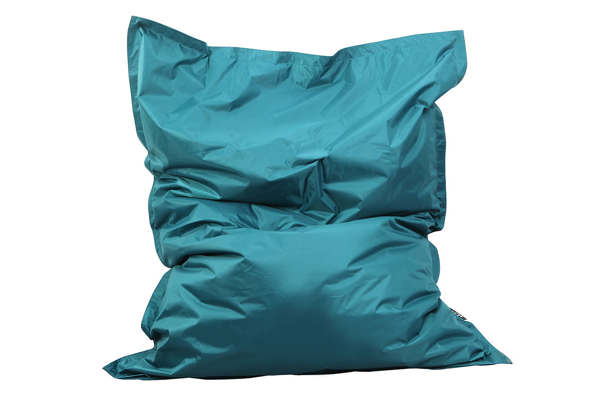 Pouf gant design polyester bleu canard BIG MILIBAG