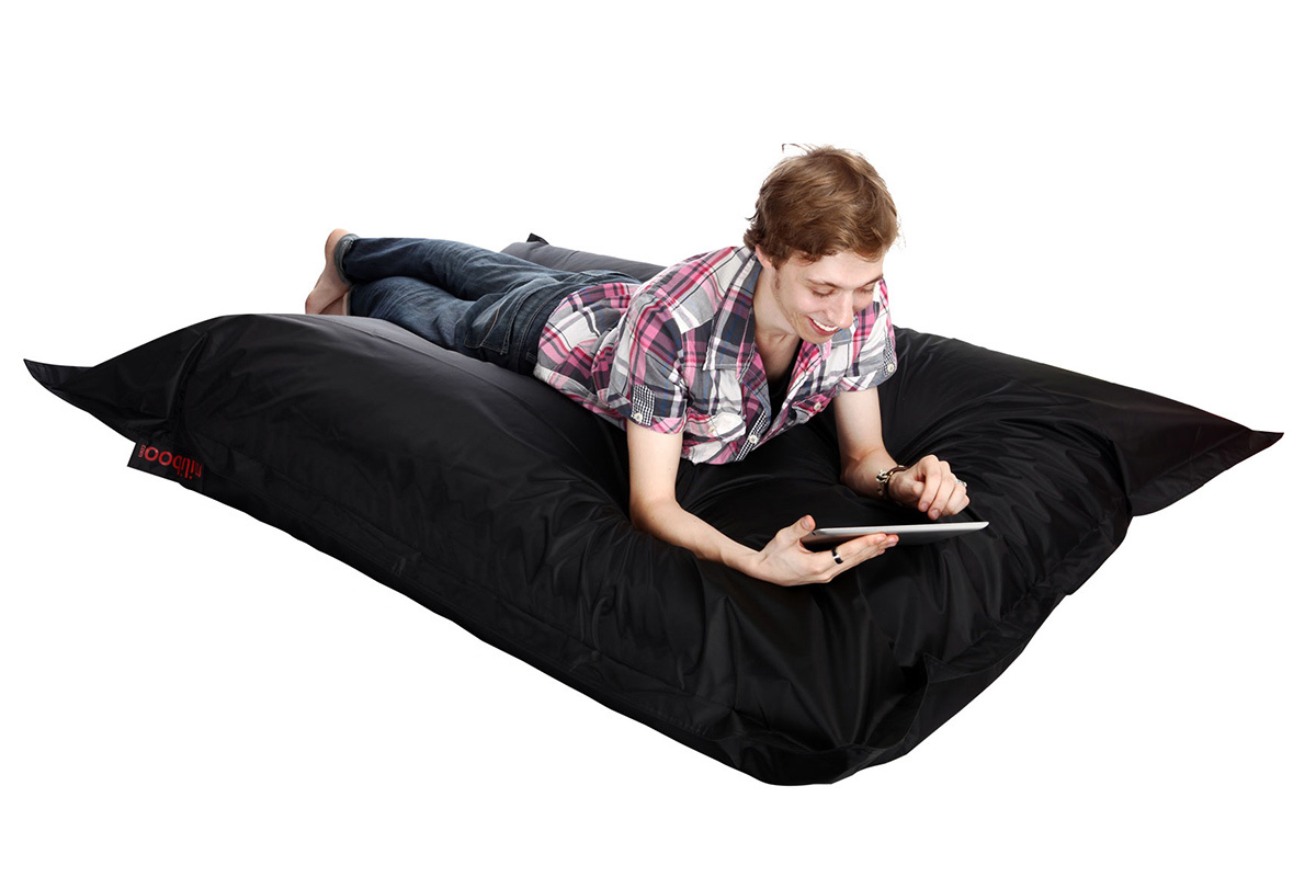 Pouf g�ant design polyester noir BIG MILIBAG