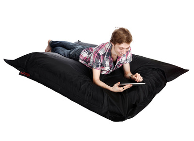 Pouf g&eacute;ant design polyester noir BIG MILIBAG