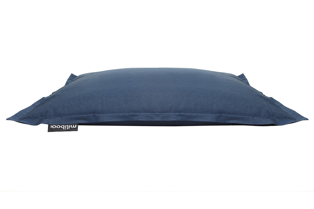 Pouf g�ant en coton bleu jean BIG MILIBAG