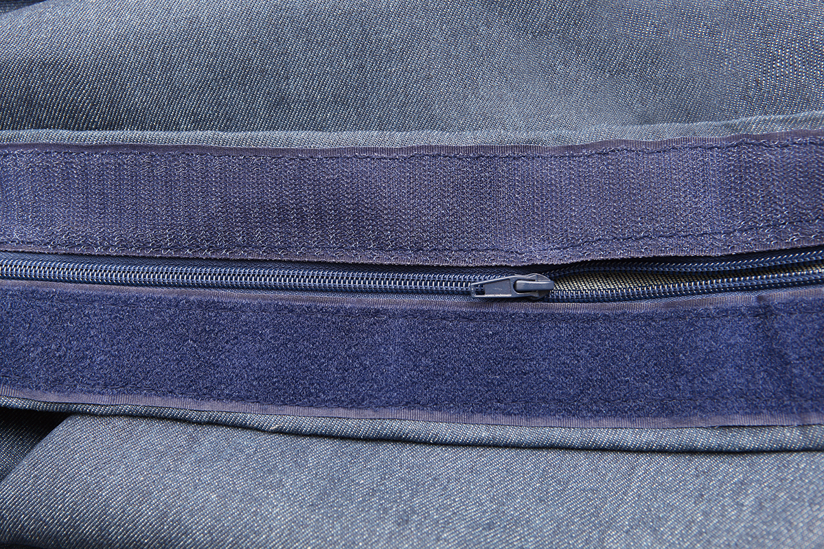 Pouf g�ant en coton bleu jean BIG MILIBAG