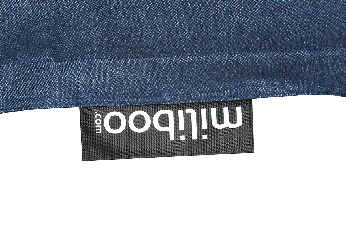 Pouf g�ant en coton bleu jean BIG MILIBAG
