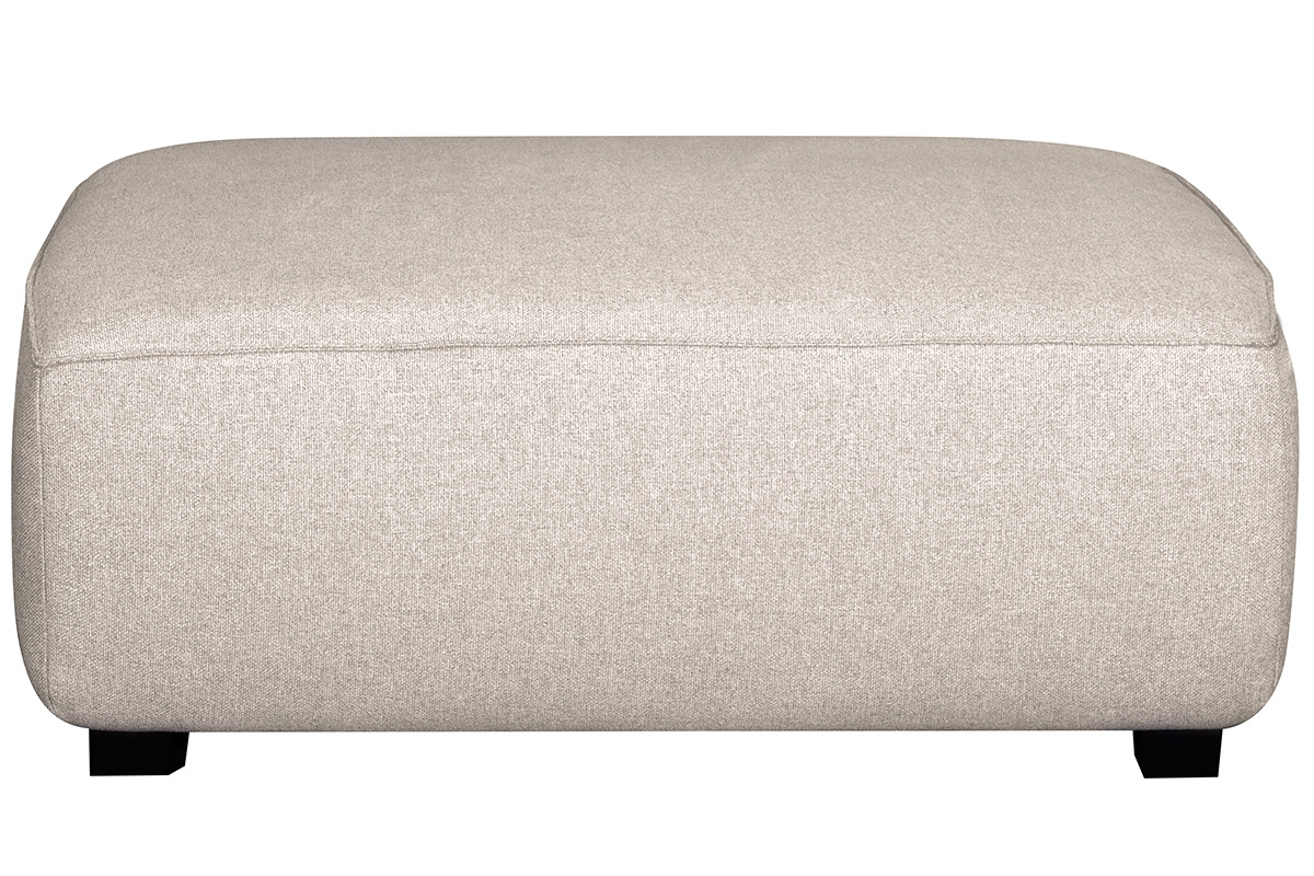 Pouf module de canap en tissu beige naturel PLURIEL