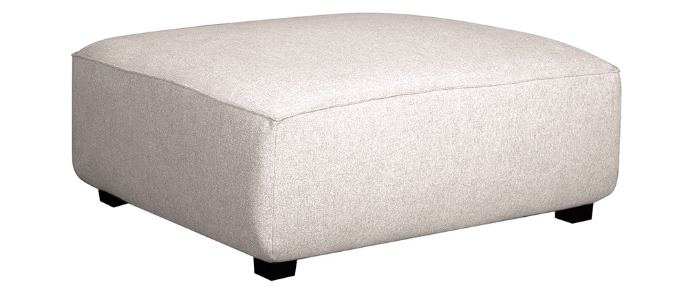 Pouf module de canap� en tissu beige PLURIEL