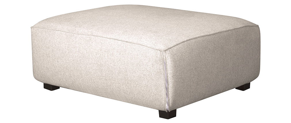 Pouf module de canap� en tissu beige PLURIEL