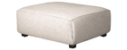 Pouf module de canap&eacute; en tissu beige PLURIEL