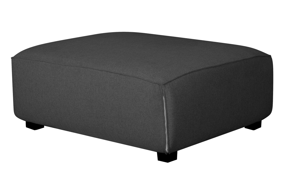 Pouf module de canap� en tissu gris anthracite PLURIEL