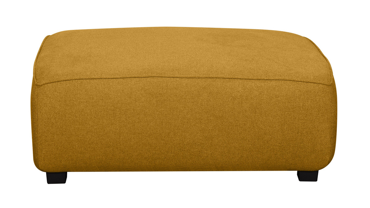 Pouf module de canap en tissu jaune cumin PLURIEL