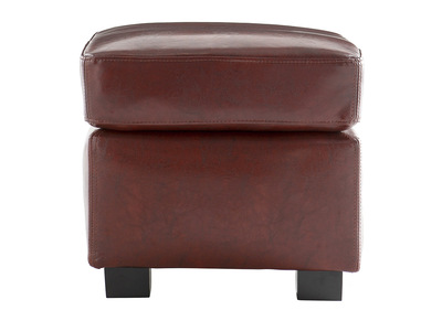 Pouf / repose pied Club cuir marron clair - cuir de buffle