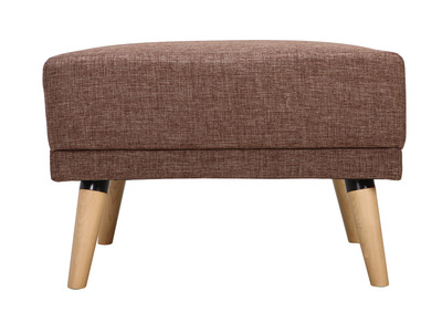 Pouf / repose pieds tissu camel ULLA