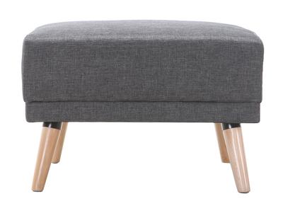 Pouf / repose pieds tissu gris fonc&eacute; ULLA