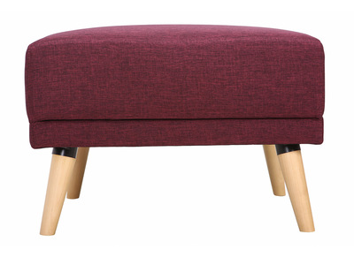 Pouf / repose pieds tissu prune ULLA