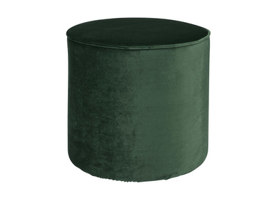 Pouf rond velours vert &eacute;meraude PICKLES