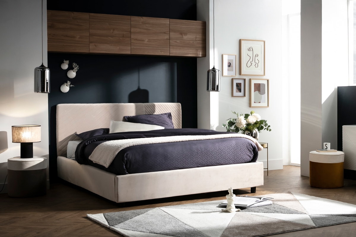 Rangement mural ferm carr finition bois fonc L55 cm ETERNEL