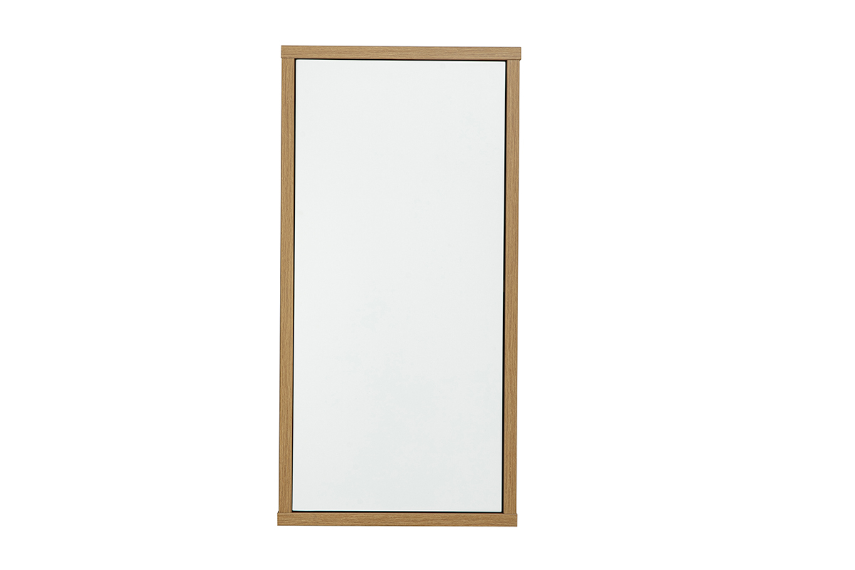 Rangement mural finition blanche et bois clair ch�ne L30 cm FLEXO