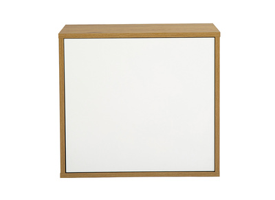Rangement mural finition blanche et bois clair ch&ecirc;ne L55 cm FLEXO