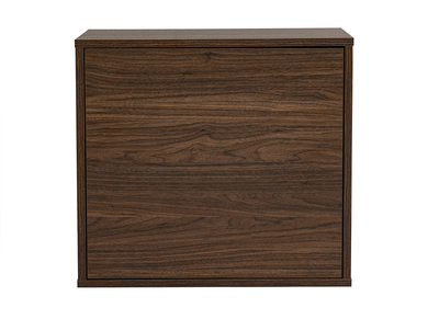 Rangement mural finition bois fonc&eacute; noyer L55 cm FLEXO
