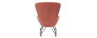 Rocking chair design effet velours texturé terracotta ESKUA