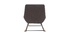 Rocking chair design en tissu effet velours gris fonc&eacute; BILLIE