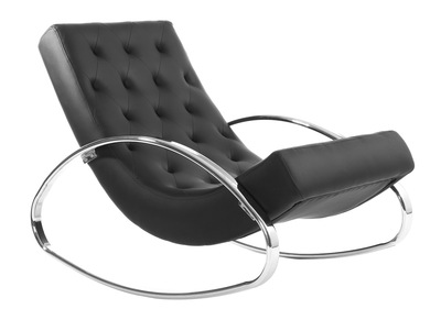 Rocking chair design noir CHESTY