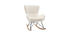 Rocking chair design tissu blanc effet peau de mouton ESKUA