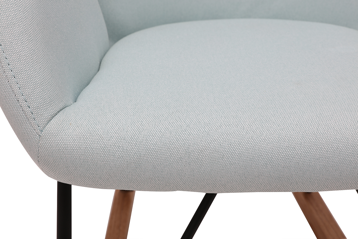 Rocking chair design tissu menthe � l'eau RHAPSODY