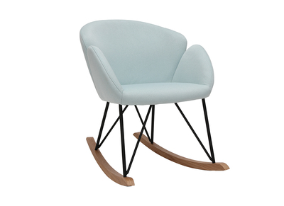 Rocking chair design tissu menthe &agrave; l'eau RHAPSODY - Miliboo & St&eacute;phane Plaza
