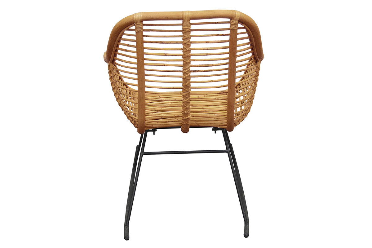 Rocking chair en rotin et m�tal MALACCA