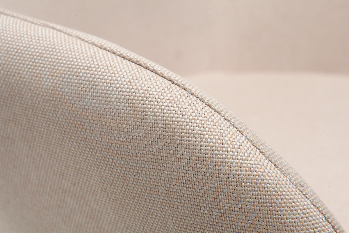 Rocking chair enfant tissu rose poudr� pieds m�tal et fr�ne JHENE