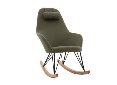 Rocking chair scandinave kaki JHENE - Miliboo & Stéphane Plaza - Rocking chair scandinave kaki JHENE - Miliboo & Stéphane Plaza