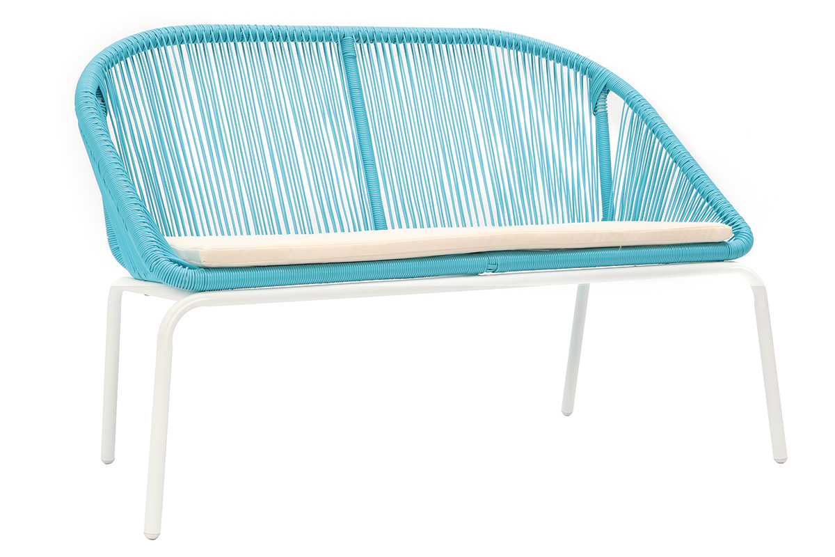 Salon de jardin design en r�sine bleue SUNNY