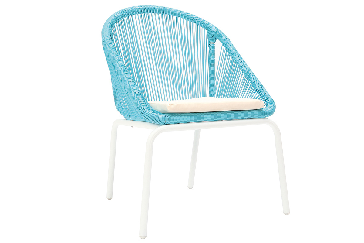 Salon de jardin design en r�sine bleue SUNNY