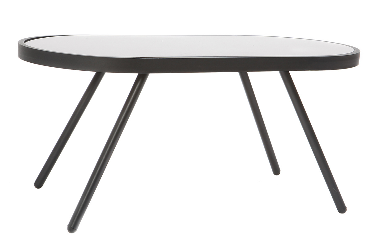 Salon de jardin design en r�sine noir SUNNY