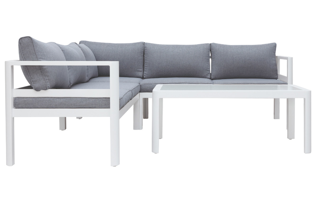 Salon de jardin design gris fonc avec table basse TONIGHT