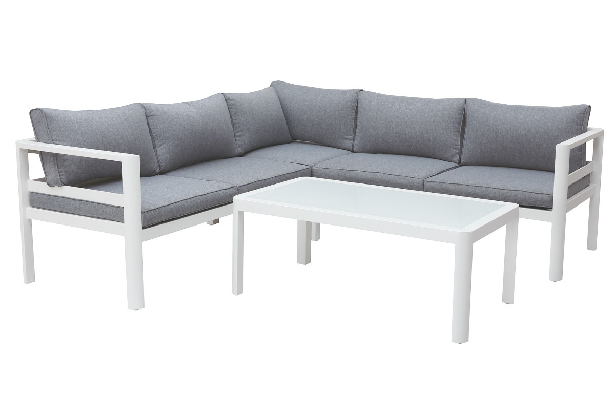 Salon de jardin design gris fonc avec table basse TONIGHT