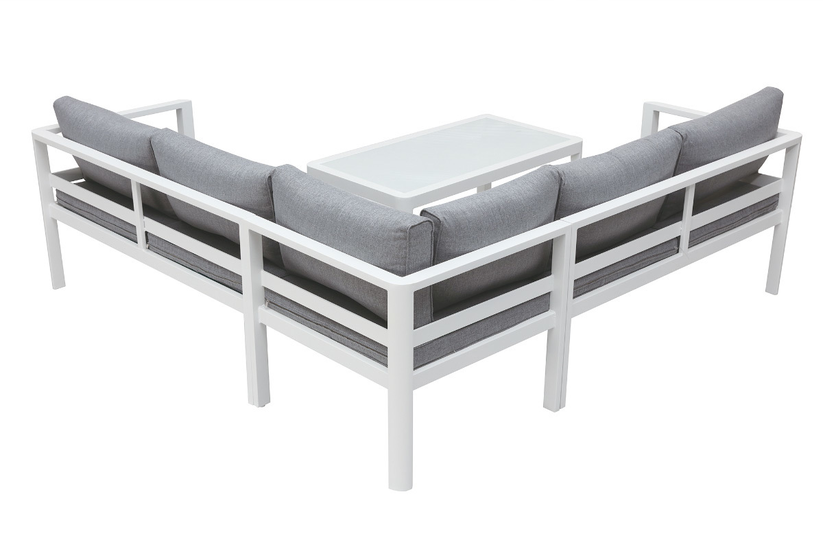 Salon de jardin design gris fonc avec table basse TONIGHT