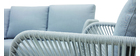 Salon de jardin en aluminium blanc, cordes et tissu gris clair HALONG