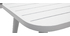 Salon de jardin en aluminium blanc et cordes et tissu gris clair LIMA
