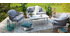 Salon de jardin en aluminium blanc et cordes et tissu gris clair LIMA
