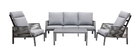 Salon de jardin en aluminium et cordes grises LAGOS