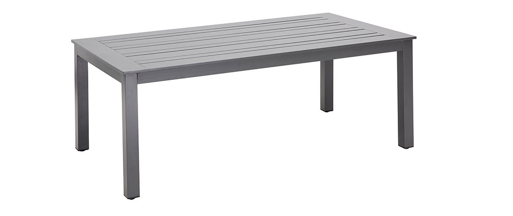 Salon de jardin en aluminium et cordes grises LAGOS