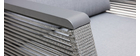 Salon de jardin en aluminium et cordes grises LAGOS