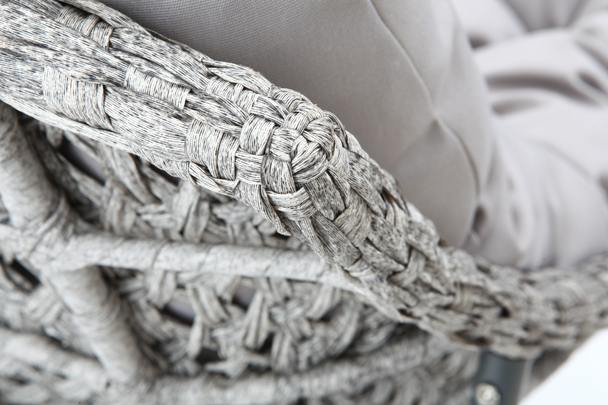 Salon de jardin en r�sine tress�e gris avec table basse COMFY